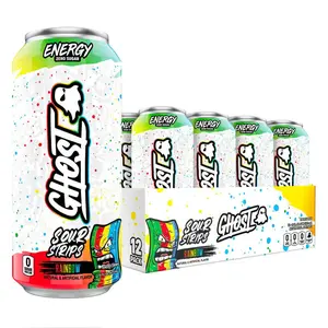 Ghost Energy Drinks - 12-Pack, 16oz Cans, 200mg Natural Caffeine, B-Vitamins, Natural Energy Booster, Sports Beverage, Ambient & Room Temperature Storage Compatible