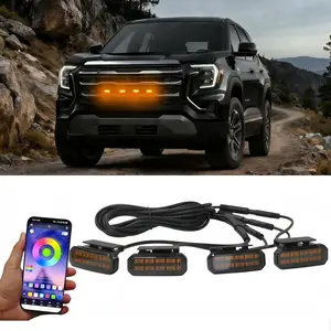 LED Front Grille Light For GMC TERRAIN AT4 2021-2026 Car Daytime Running Light Wheel Eyebrow Lamp 12V with Smartphone Control