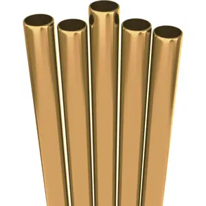 5-Pack Extra Wide Stainless Steel Straws + Cleaning Brush. 10.23" Long Metal Straws   Thick Large  for Smoothies, Boba, Bubble . Dishwasher Safe Hard Drinking Straws.