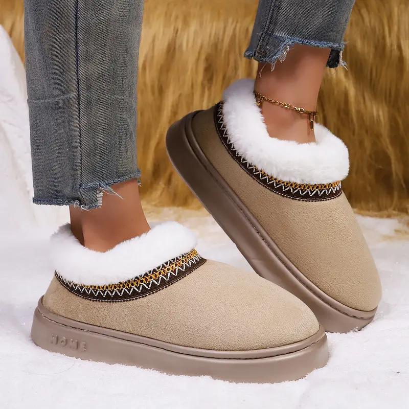 Women's Winter Slippers Warm Cotton Shoes House Slippers