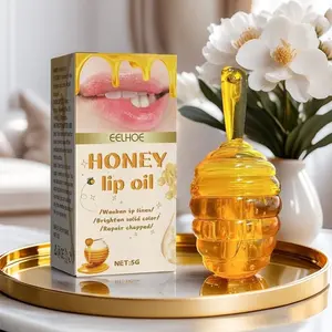 Honey Nourishing Lip Care Oil, Moisturizing Lip Gloss for Soothing Dry Skin, Plumping Lip Oil, Hydrating Glossy Lip Care Product for Women & Girls