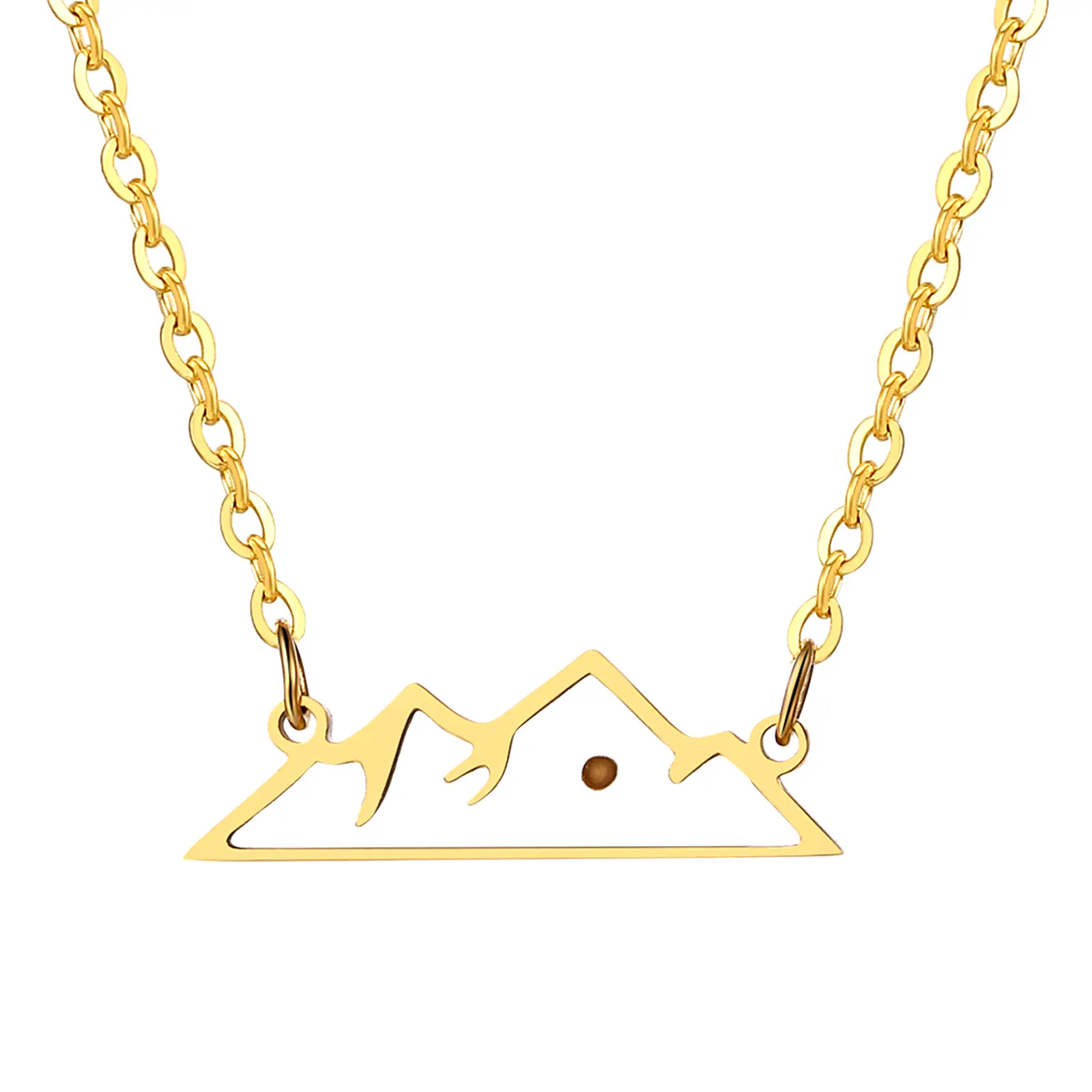 OIDEA Women's Mustard Seed Mountain Necklace - Christian Inspirational, Rust Resistant Stainless Steel Pendant, Religious Design Necklaces, Faith-Focused Religious Gift, Rust Resistant Necklaces