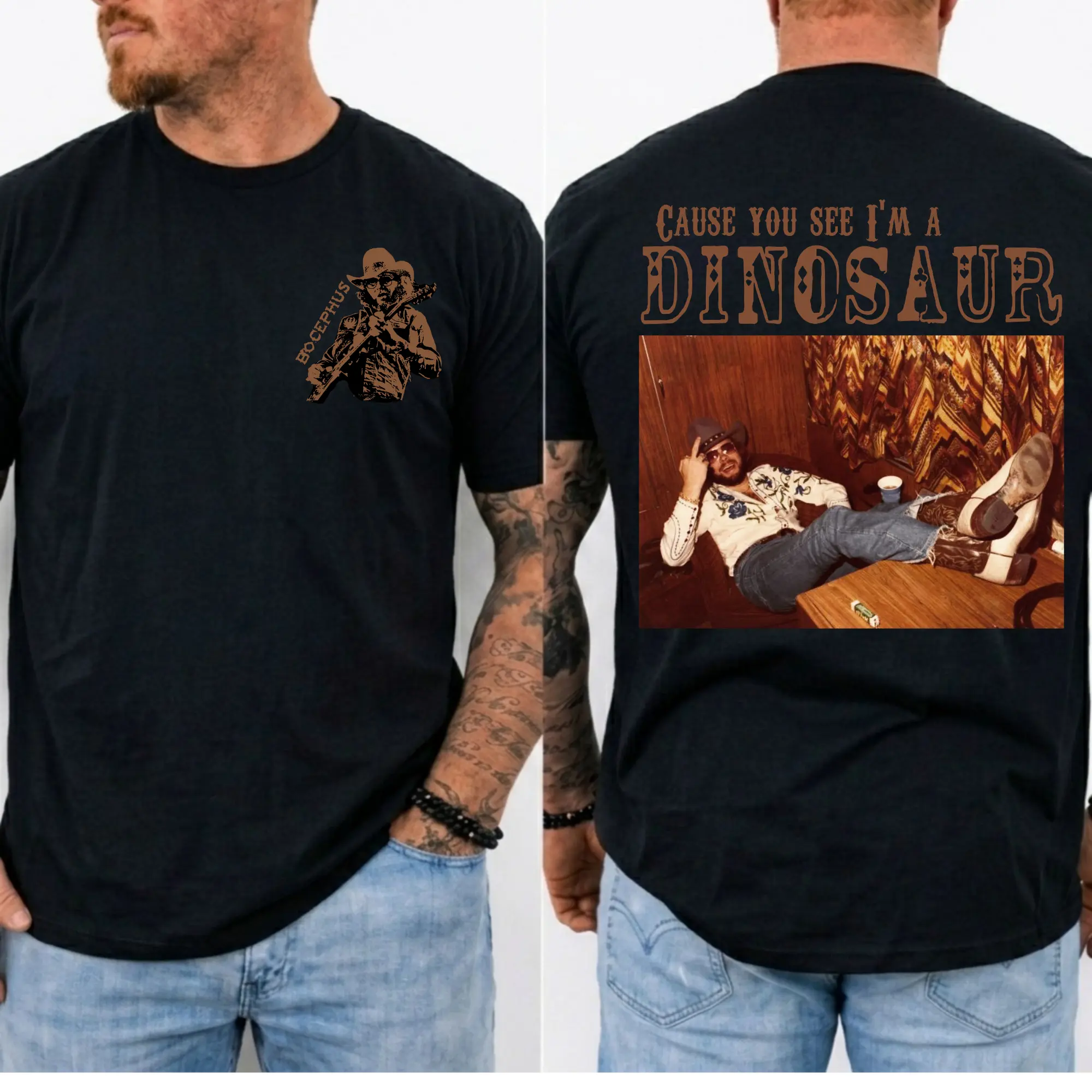 Hank Williiiams Jr. Din0saur W3stern T-Shirt, Vintage shirt for Men & Women, Vintage Graphic Tee