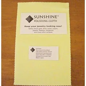 2 Sunshine Polishing Cloth for Sterling Silver, Gold, Brass and Copper Jewelry Polishing Cloth