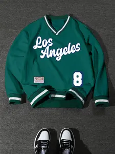 Men's Regular Fit Fitted Rare Breed Letter Print Graphic Round Neck Sweatshirt, Street Fashion Casual Aesthetic Crew Neck Long Sleeve Pullover for Daily Wear, Men's Clothes for All Seasons, Athletic Graphic Hoodies, Hoodie