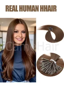 Hair Extensions Microlink Real Human Hair Micro Link Hair Extensions Human Hair Micro Bead Extensions Real Human Hair Fusion Micro Link Tip Hair Extensions Invisible Remy Hair Extensions darkest brown to brown jet black natural black and blonde
