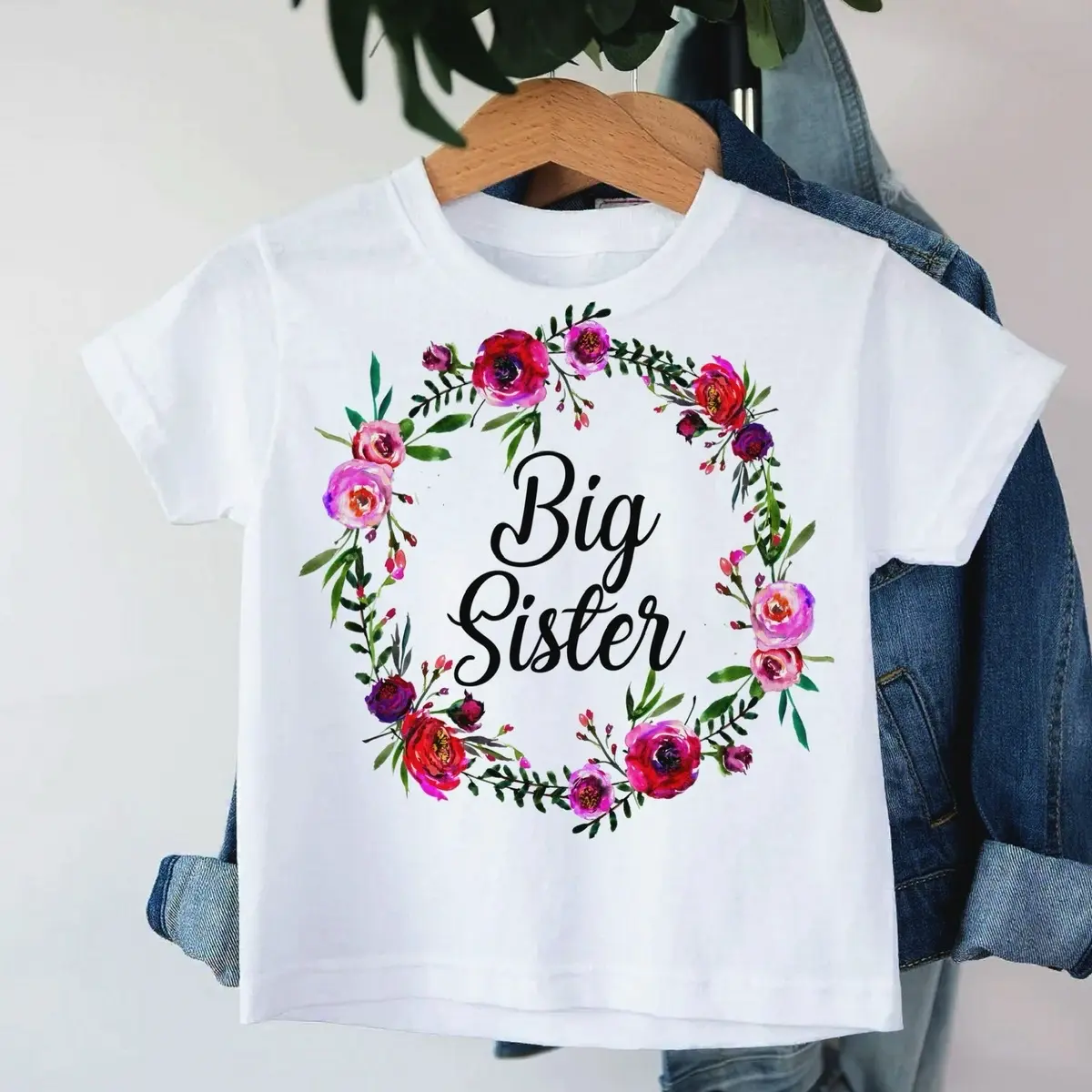 Big Sister / Middle Sister / Little Sister Family Matching T-Shirt Clothing Comfortable Print Soft
