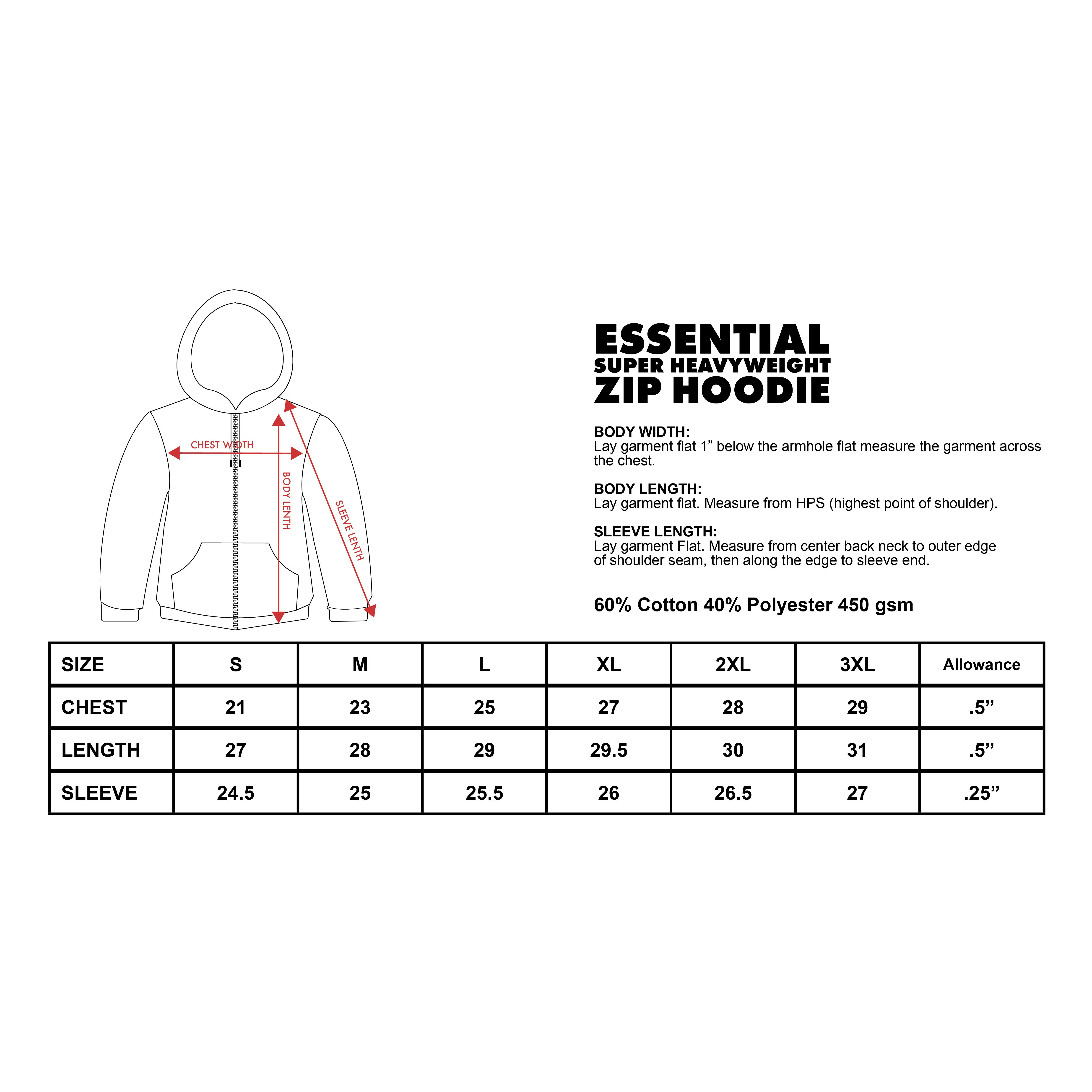Essential Super Heavyweight Zip Hoodie