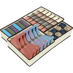 Underwear Organizer, Foldable Closet Dresser Drawer Organizer