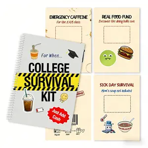College Survival Guide Gift Card Book, Cash Wallet + 30+ Practical Scene Cards, Essential Gift for New Students, Creative Practical Gift Choice