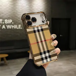 Plaid Phone Case Alert Trendy Tartan Old Money Aesthetic Elevate Your OOTD in Your Pocket For IPhone 17 16 15 14 13 12 11 PRO PLUS MAX AIR Four-corner Drop-proof Transparent Casual Soft Silicone Phone Case Perfect Gift Cellphone Smartphone Q136