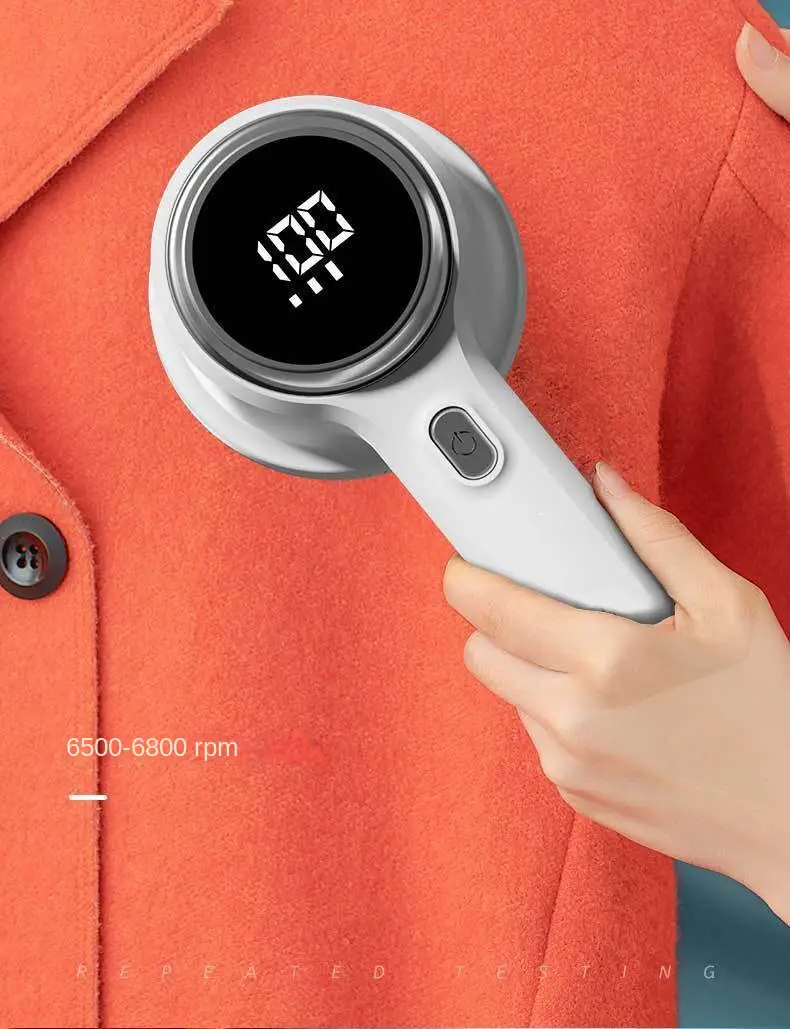 Electric Lint Remover for Sweaters, Wool Coats, and Cotton Clothes - USB Rechargeable Fabric Shaver with Brush - Intelligent digital display