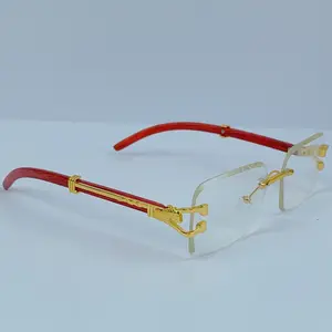 Simple Square Sunglasses for Men & Women, 2024 Summer New Trendy Sun Protective Glasses, Rimless Fashion School Accessories with Sunglasses, Travel Back To Storage Box & Package