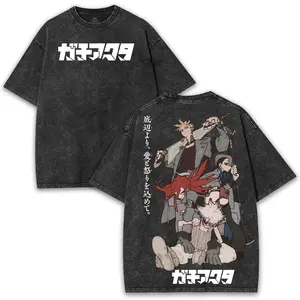Gachiakuta Manga Rage – Washed Oversized Graphic Tee with Urban Grunge Backprint for Indie Manga Fans