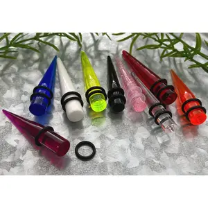 PAIR Acrylic Expansion Tapers Ear Expander Plugs Gauges PAIR Acrylic Expansion Tapers Ear Expander Plugs Gauges