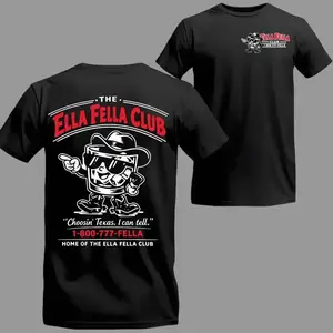 Vintage Texas Retro Graphic T Shirt – Ella Fella Club Tee, Southern Western Streetwear Shirt, Classic Americana Outfit For Men Women, Unisex Casual Graphic T-Shirts