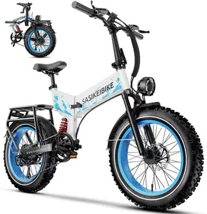 Folding Electric Bike for Adults, Peak 1500W Motor, 52V 20Ah Removable Battery, 30MPH Top Speed, 70 Miles Range, 20" x4.0 Fat Tire Ebike with Full Suspension, Dual Disc Brakes, 7-Speed