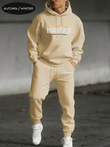 Men’s Autumn-Winter Hoodrich "From Nothing To Something" Tracksuit, Black, Tracksuit Sets, Tracksuit Sweat Suits. Bold Orange-Accented Logo, Warm Edgy Streetwear. Perfect for Casual Daily & Trendy Urban Outfits.