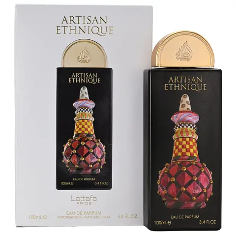 Lattafa Artisan Ethnique Unisex Eau de Parfum (EDP) - 3.4 fl oz Gourmand EDP Fragrance, Cocoa Aromatic Blend, Longlasting Unisex Scent, New in Box, Gourmand Fragrance
