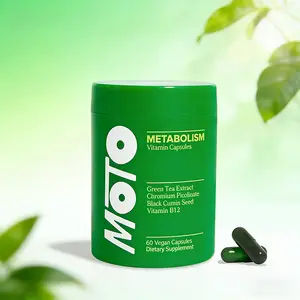 MOTO Metabolism Vitamin Capsules | 60 Vegetarian Capsules | Contains Green Tea Extract + Vitamin B12