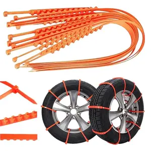 Universal Fit Tire Chains for Cars, SUVs – Winter Road Safety, 6.5-10.5 in Quick-Fit, Anti-Skid Traction, Durable, Easy-Installation for Snowy Roads