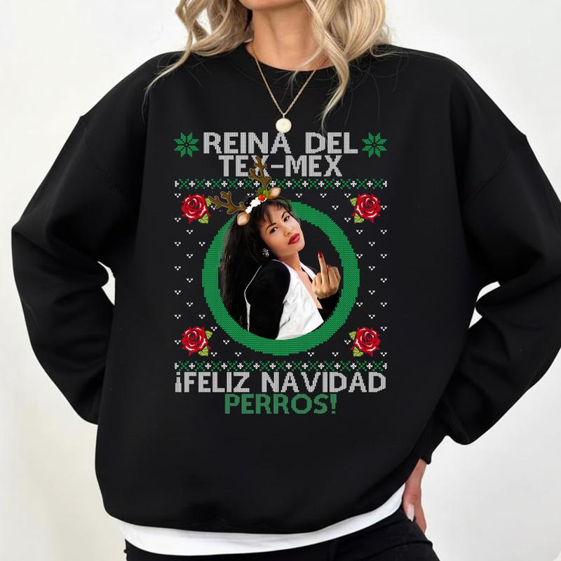 Selena Reina Del Dex Mex Christmas Vintage Shirt Sweatshirt Hoodie
