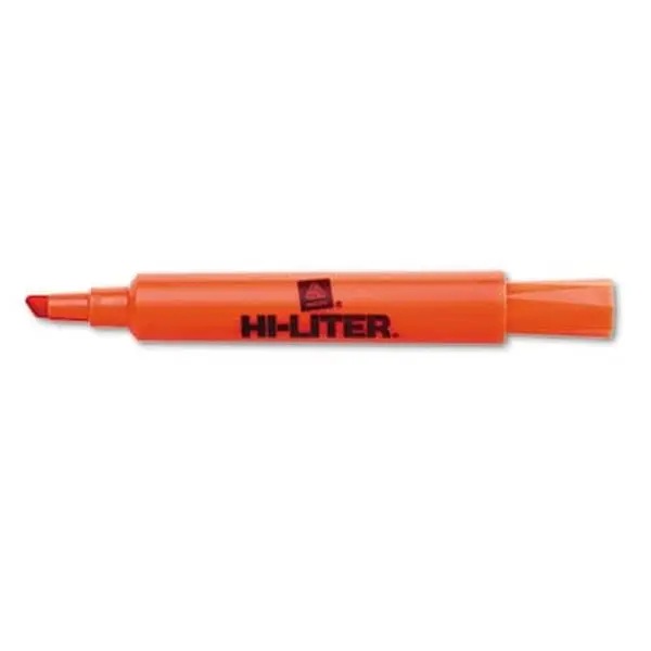 Avery Desk-Style Quick-Dry Highlighters, Chisel Tip, Fluorescent Orange Ink, 12-Pack (Office Stationery Writing Tool)
