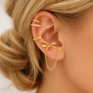 Dearmay Gold Bow Earrings for Women Flower Earrings Gold Earrings Earring Set Jewelry Set Gifts for Girls