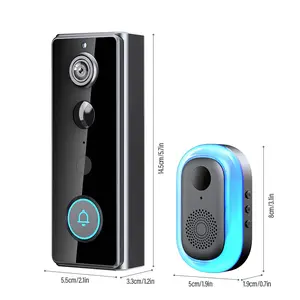 Video Doorbell Camera Wireless , No Monthly Fee  Smart WiFi Doorbell with Human Detection & Instant Alerts Way Audio, Night Vision, Waterproof for Indoor/Outdoor Battery Powered Security Cam with Privacy Mode