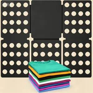 Durable Plastic Folding Board for Laundry Easy to Fold Shirts Tool Reusable Clothes Folder for T-Shirts Efficient Space Saving Folding Board for Kids and Adults Quick Fold Assistant