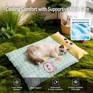Pet Cooling Pad, Ice-Slick Breathable Polyester Fabric, Lightweight and Easy to Clean, Non-Hairball, Heat Relief for All Dog Breeds