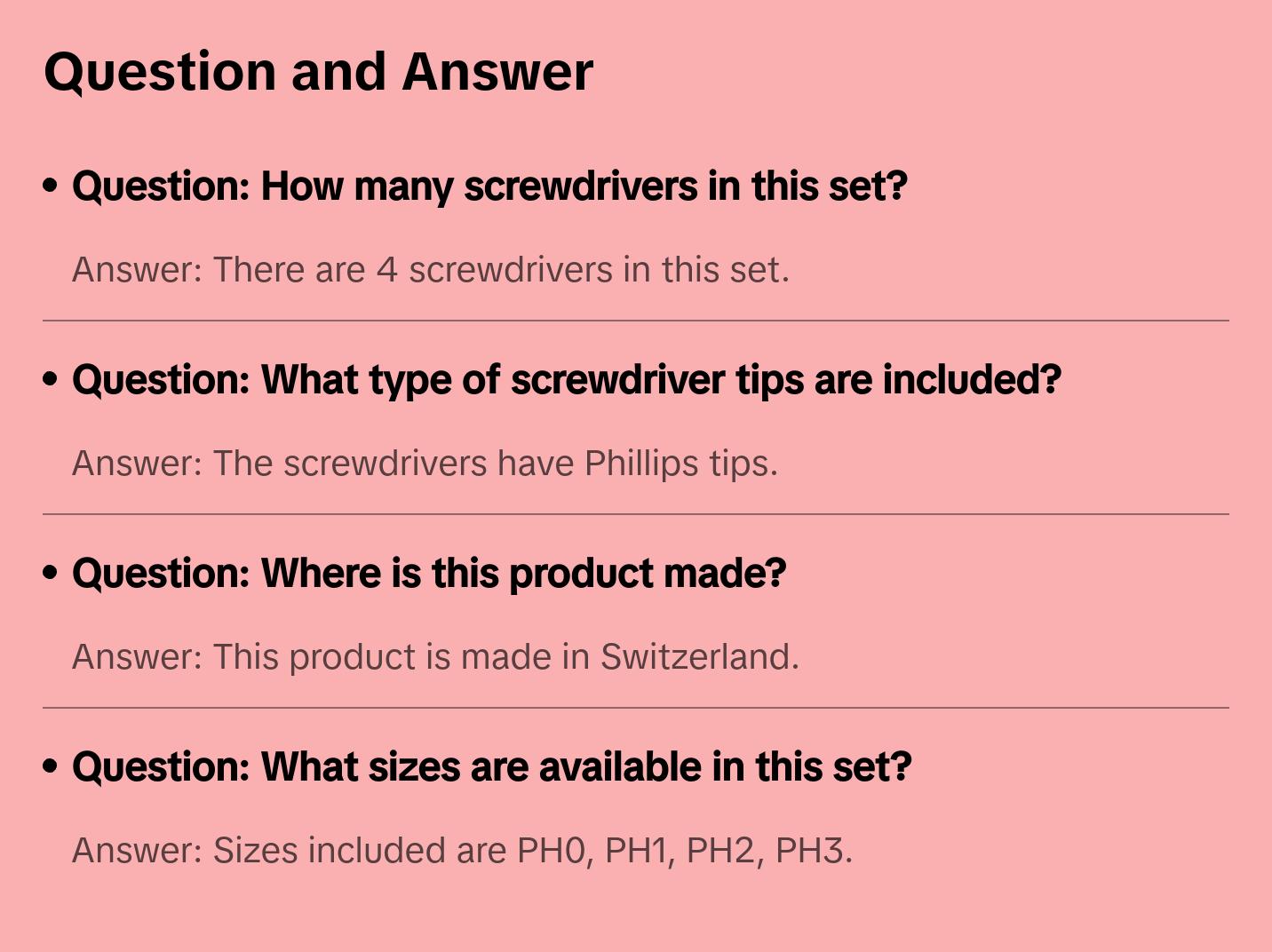 PB Swiss Tools PB 8242.RB CBB Rainbow SwissGrip Screwdriver Set, Phillips, 4 pcs w/ Wall Mount
