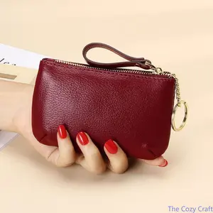 Women's Super Soft Genuine Leather Mini Wallet, Slim Lightweight Simple Minimalist Card Holder, Fashion Exquisite Small Coin Purse Portable Cash Card Pouch, Casual Daily Dating Shopping Travel Outdoor Everyday Minimalist Small Storage Bag