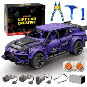 2375PCS 21inch Large Size Dynamic Model RC Building Technic Car, 1:8 Construction with Motors Rechargeable Battery, Building Toy for Adults Teens Aged 14+