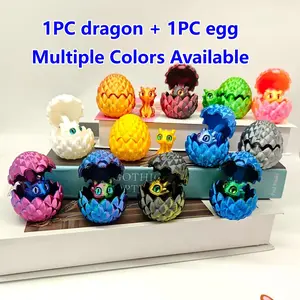 3D Printed Western Dragons & Dragon Eggs Set, Ideal for Gifts, Party Decor, Garden Accent, Office Decoration, Cute Easter Basket Addition