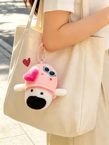 Croc Shoe Shape Dog Plush Keychain Bag Charm Kawaii Fluffy Cartoon Style Soft Stuffed Animal Pendant With Durable Clasp For Girls Women Mother's Day Present Graduation Party Favors Birthday Gift