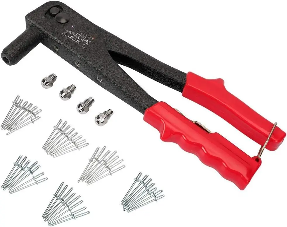 Heavy Duty Riveter Kit, Professional Pop Rivet  with Assorted 120 Rivets