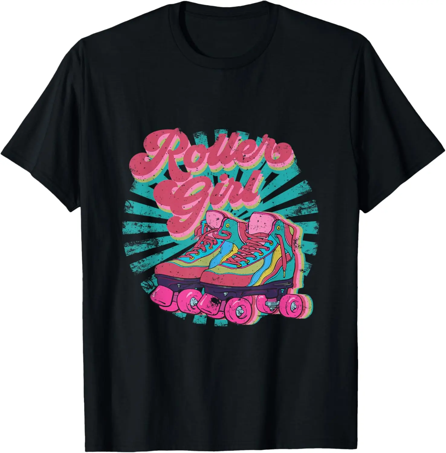 100%cotton Roller Skate T-Shirt Skating 70s Retro Shirt Gift T-Shirt