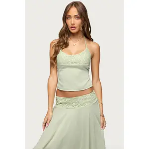 Evia Lacey Backless Halter Top