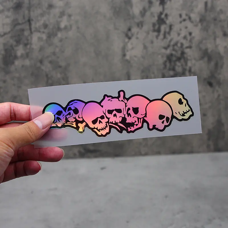 2PCS/SET "Skull Creative" Car Sticker for Car Body, Motorcycle Decoration, Notebook, etc., Create Dark Trendy-Styled Items, A Must for Dark Enthusiasts & Personalized Car Owners, Help Your Items Show Unique Dark Taste, Skull Decal