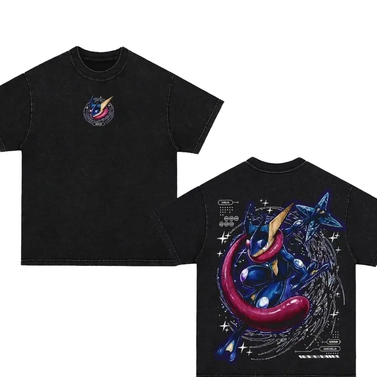 [Flash Sale 55%] Vintage Greninja   T-Shirt Unisex Oversized Anime Manga T-Shirt Heavyweight Cotton Tee for Anime Fans, Pocket Monster merch, T-shirt anime gift, Anime Streetwear, graphic tees 4