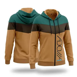ADONAI (Lord) - Earth Tone Color-block Zip-up Hoodie