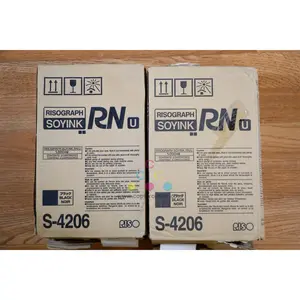 Lot of 2 Cosmetic Riso S4206 Black Ink Cartridge Riso RN2000UI/RN2030UI/RN2130UI