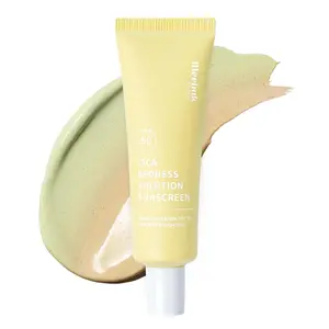 Meebak Cica Redness Color Corrector with SPF 50 Broad Spectrum UVA/UVB Protection for Sensitive Skin