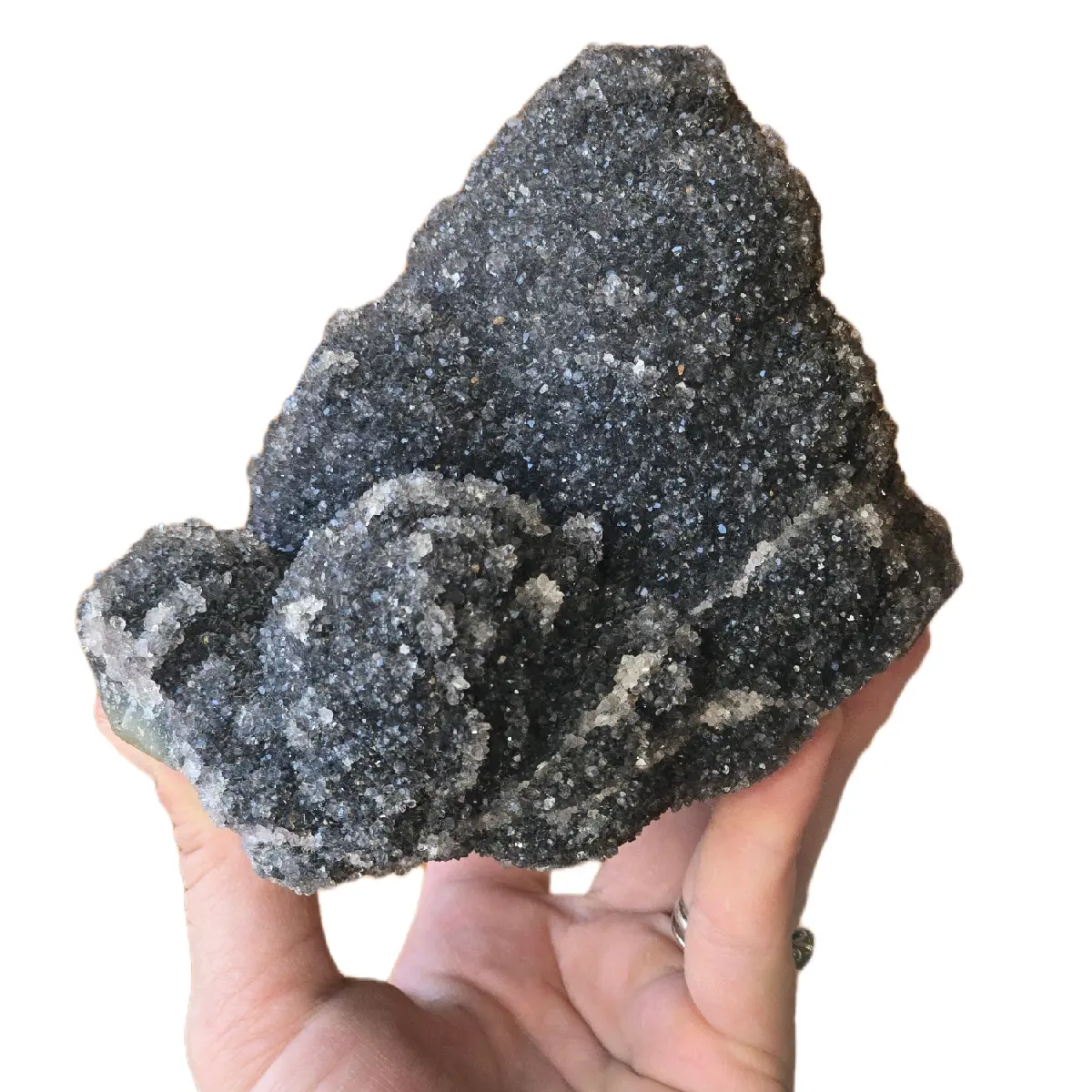 Large  Black Amethyst Crystal Stalactite - Metaphysical Home Decor - Crystal Collection Piece