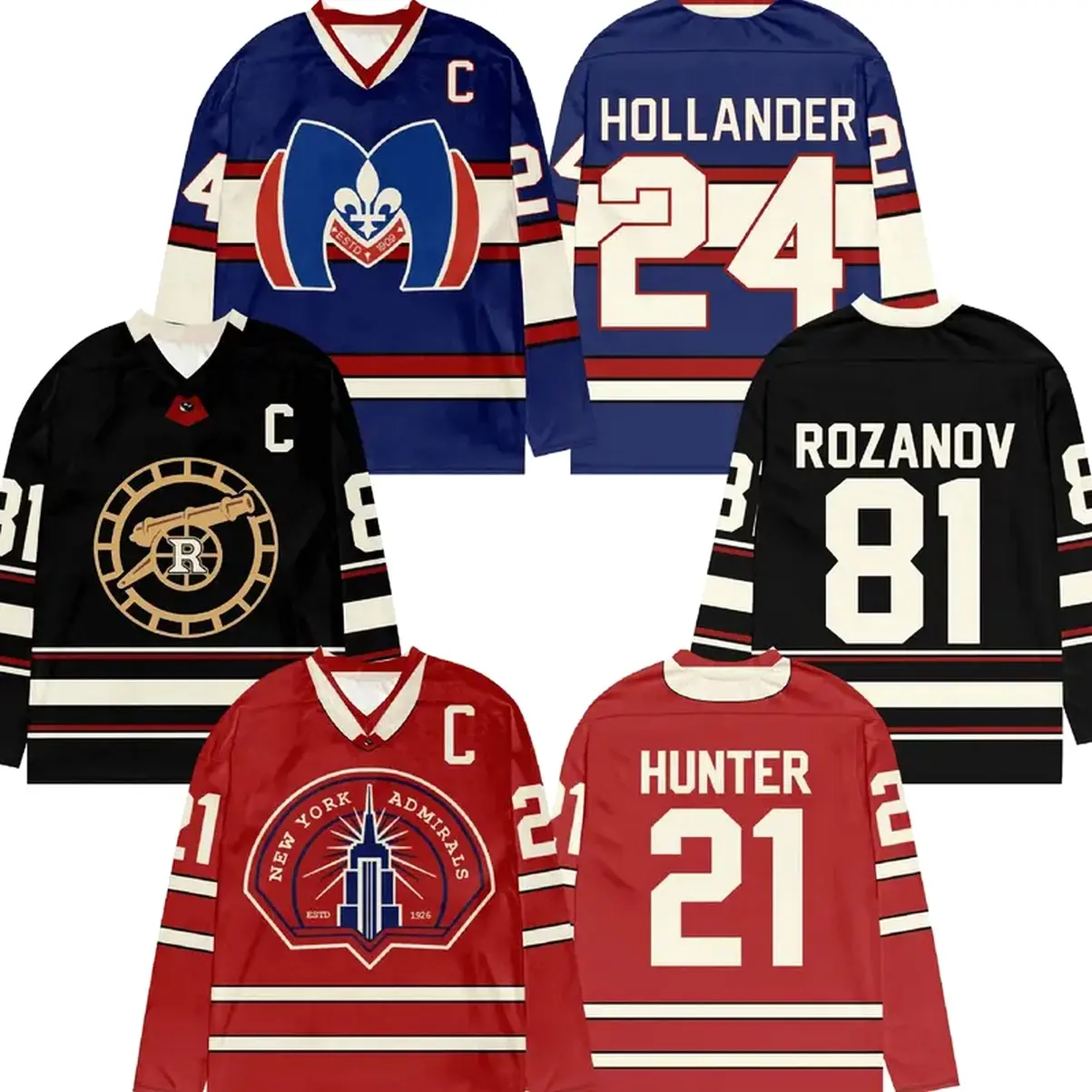 [HOT TREND 2026] Rozanov 81, Hollander 24, Hunter 21 Hockey Jersey – Heated Rivalry Print, Unisex Jersey for Hockey Fans, Comfortable & Trendy Sportswear, Perfect Gift for Men & Women