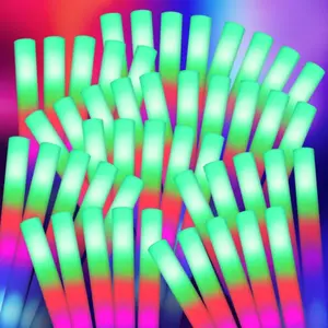 48 Foam Glow Sticks for Pack: Wedding Parties Supplies Bulk - 3Modes Colorful Flashing Led Light Up Dark Stick - Dance Props for Birthday Carnival Raves Concert (48 PK / SET)