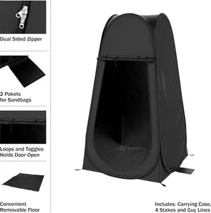 Pop Up Pod - Privacy Shower Tent, Dressing Room, or Portable Toilet Stall with Carry Bag for Camping, Beach, or Tailgate