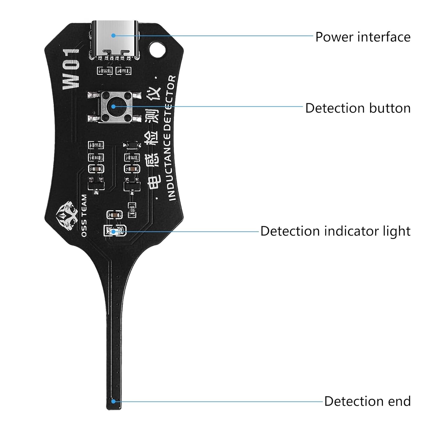 1/2 Packs Portable Mini Inductor Tester for Quick Fault Detection– Fast & Lightweight Electronic Circuit Board Inductor Detector for Mobile Phone Motherboard Component Repair, Type-C Powered High Precision Mainboard Coil Testing Tool