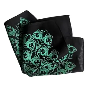 Necropolis Skull Crest Cotton Handkerchief or Pocket square  Pure